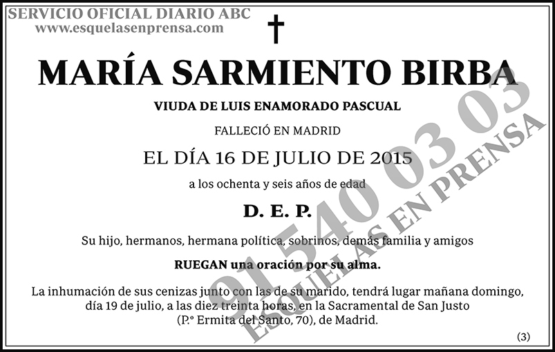 María Sarmiento Birba